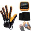 Oiyekntd Rehabilitation Robot Gloves for Stroke Hemiplegia Patients, Finger Training Hand Splint Finger Orthosis Functional Hand Splint for Long-Term Relief Minimize Spasticity,RightHand-L view 1