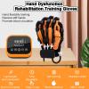 Oiyekntd Rehabilitation Robot Gloves for Stroke Hemiplegia Patients, Finger Training Hand Splint Finger Orthosis Functional Hand Splint for Long-Term Relief Minimize Spasticity,RightHand-L view 2
