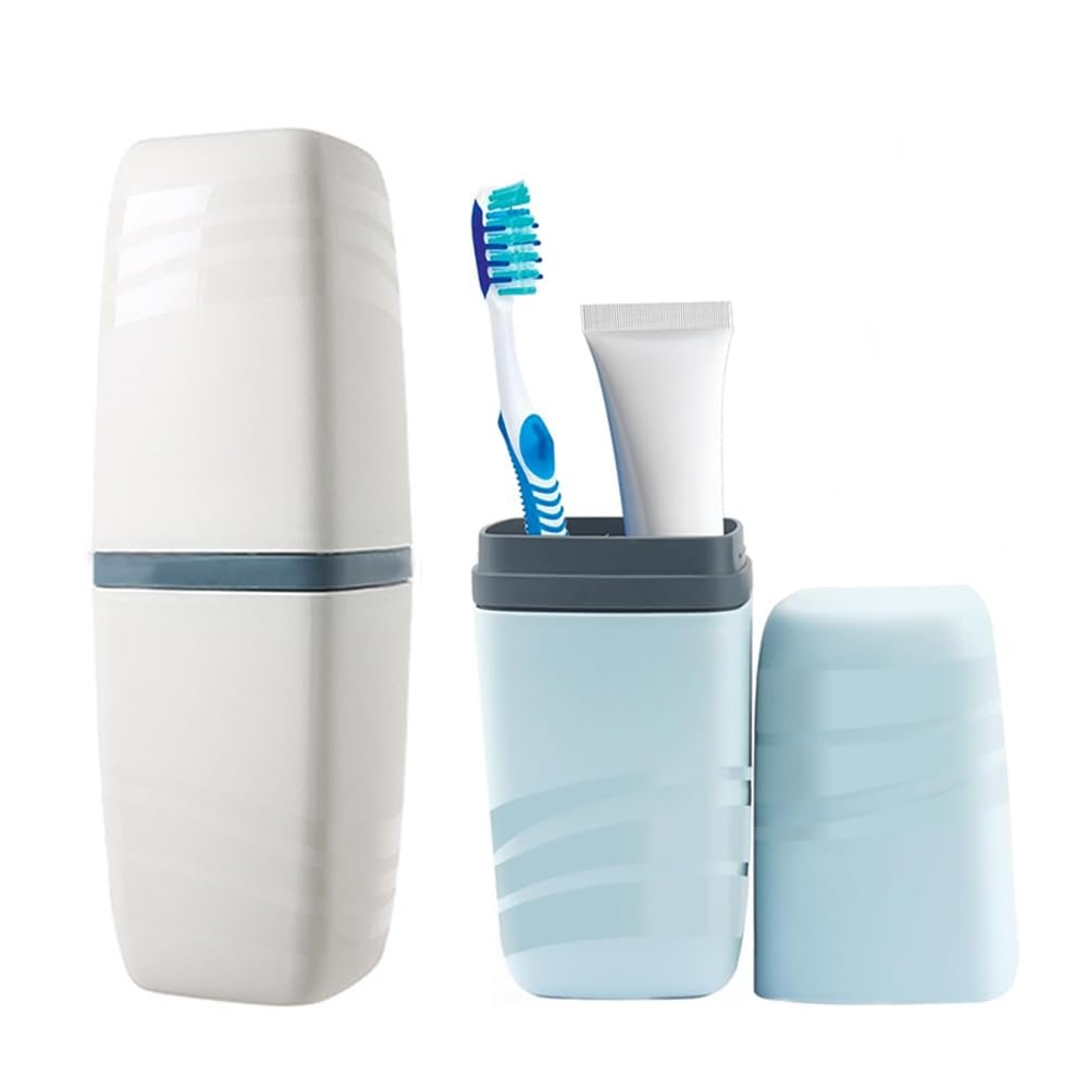 2 PCS Toothbrush Travel Case - Toothbrush Holder Travel, Toothbrush Covers, Portable PP Seal Tooth Brush Holders Cover for Home School Camping Business Trip Bathroom