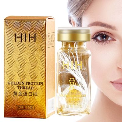 Pack of 2 protein threads for the face, nourishing golden collagen silk, 20 pieces collagen silk for facial care, moisturise the skin deeply, tighten the elasticity of the skin Keloc