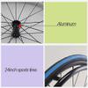 24inch Aluminum Rear Wheels For Sport Wheelchairs, Non-slip Pneumatic Caster With Handrim, 24 Spokes, 12mm Bearings, 2 Pcs view 3