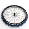 24inch Aluminum Rear Wheels For Sport Wheelchairs, Non-slip Pneumatic Caster With Handrim, 24 Spokes, 12mm Bearings, 2 Pcs view 4