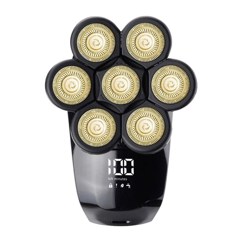 7d Electric Shaver Hairdresser Rechargeable Shaver For Men Shave Their Heads (Gold)
