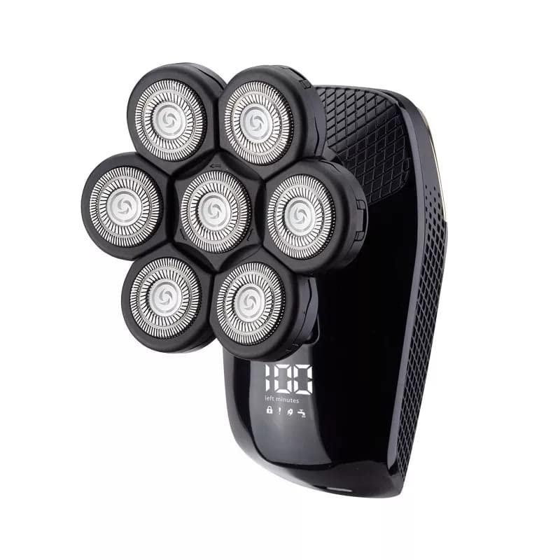 7d Electric Shaver Hairdresser Rechargeable Shaver For Men Shave Their Heads (Silver)