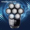 7d Electric Shaver Hairdresser Rechargeable Shaver For Men Shave Their Heads (Silver) view 3