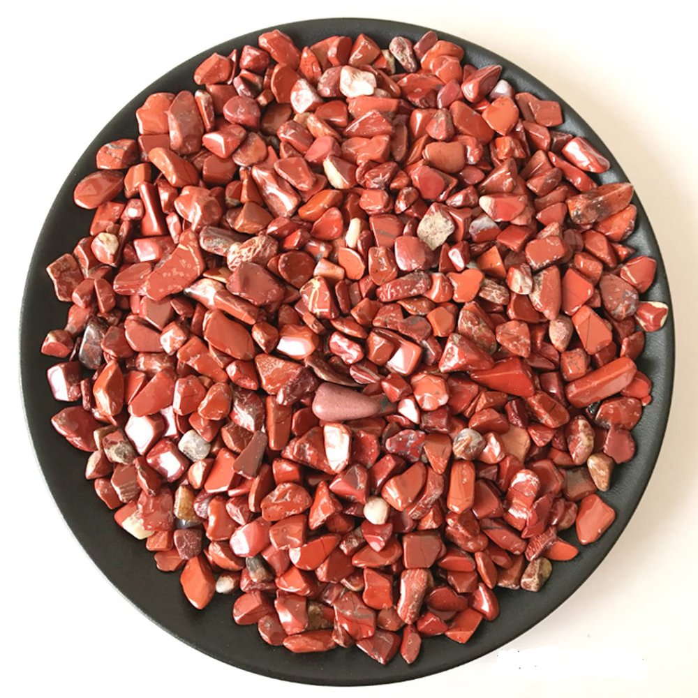 100g Natural Red Jasper Crystal Tumbled Stone Gemstone Mineral Chip Quartz Crystals Natural Stones,100g 9-12mm