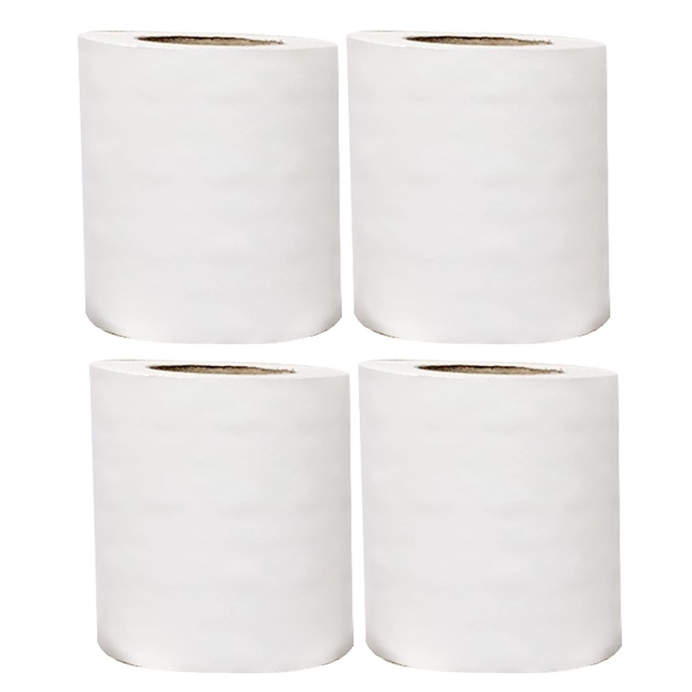 Pack of 4 - Bright White Toilet Roll Disposable Toilet Paper Embossed Tissue Paper 2ply for Better Hygienic Loo Rolls Premium Quality Gentle and Soft Touch Paper (22m X 10cm Approx.)