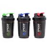 3 Layer Shaker Bottle Protein Mixing Shake Cup Sports Fitness Water Cup 550ml Scaled Plastic Water Bottles with Medicine Box (Yellow) view 3