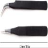 Lash Tweezers - Pack of 2 Stainless Steel Eyelash Extension Tools | Straight & Curved Tip False Lash Application (Black) view 2