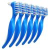 6 Pack RE-GEN Double Sided Easy Grip Ergonomic Multipurpose Denture Dental Care Cleaning Brush Tool view 1