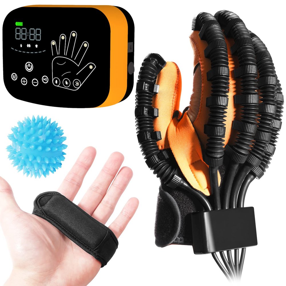 CommSin Upgraded Stroke Rehabilitation Gloves for Hand and Finger Rehab, Finger Recover Robot Device, Robotic Gloves for Hand Spasticity Patients, Stroke Hand Recovery Equipment for Finger Rehab