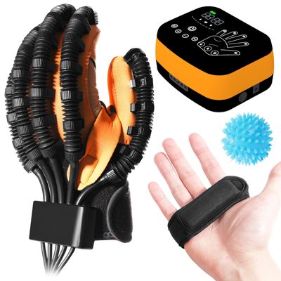CommSin Upgraded Rehabilitation Gloves for Stroke, Finger and Hand Function Rehab Equipment, Cerebral Palsy Finger Robot Gloves for Hemiplegia Treatment Hand Recovery, Robotic Hand Rehab Products