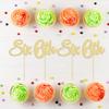 Gyufise 24Pcs 6th Birthday Cupcake Toppers Glitter Cheer to 6 Years Old Sixth Birthday Six Cupcake Picks for Baby Shower 6th Birthday Party Cake Decorations Supplies Gold view 4