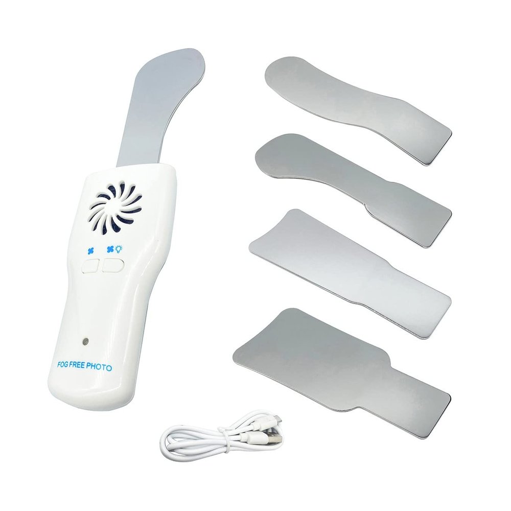 Dental Defogging Mirror with 5 LED lights Tooth Imaging Reflector Obervation Mirror Dentist Tool