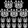 15Pcs Crown Cake Topper, Silver Mini Crowns, Small Crystal Pearl Cupcake Toppers for Flower Arrangements Cupcake Baby Shower Birthday Party Wedding Decor view 1