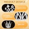 15Pcs Crown Cake Topper, Silver Mini Crowns, Small Crystal Pearl Cupcake Toppers for Flower Arrangements Cupcake Baby Shower Birthday Party Wedding Decor view 2