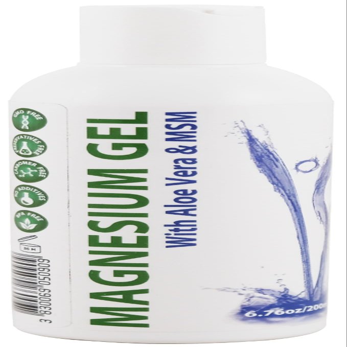 1x Magnesium Gel with Aloe Vera & MSM | 6.76 Oz - 200 ml | Pure Magnesium Chloride | Organic Aloe Vera | Soothes and Relaxes Muscles | Heiltropfen