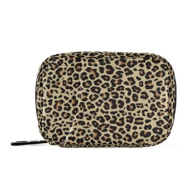 Moyyo Original Leopard Print Weekly Pill Organiser 7 Day Pill Box with Bag, Multiple Pockets Travel Pill Boxes Portable Daily Medication Organizer Dosette Box for Vitamin Supplement