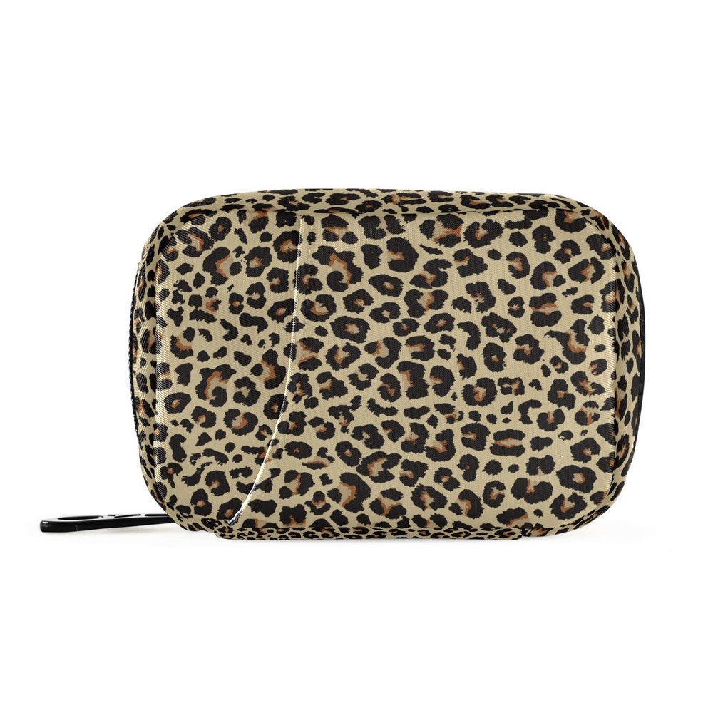 Moyyo Original Leopard Print Weekly Pill Organiser 7 Day Pill Box with Bag, Multiple Pockets Travel Pill Boxes Portable Daily Medication Organizer Dosette Box for Vitamin Supplement
