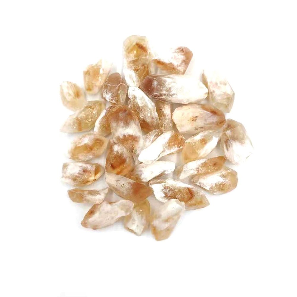 100g Rough Natural Citrine Point Quartz Druzy Crystal Cluster Stone Pendant,100g Bulk