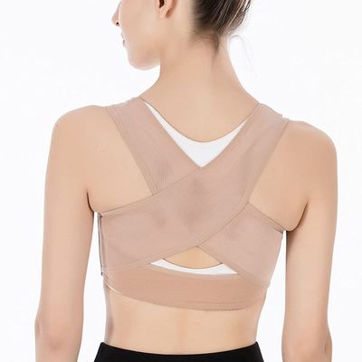 GRAWIT Invisible Body Shaper Corset Women Chest Posture Corrector Belt Back Shoulder Support Brace Posture Correction (Color : B, Size : Medium) Made in China