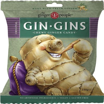Gin Gins Ginger Sweets 150 g x 12 Packs (Ginger Chewy)