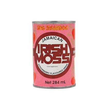Big Bamboo Irish Moss Strawberry Drink 284ml (Case of 24) | Caribbean Sea Moss Beverage with Strawberry Flavour | Ready-to-Drink Smoothie