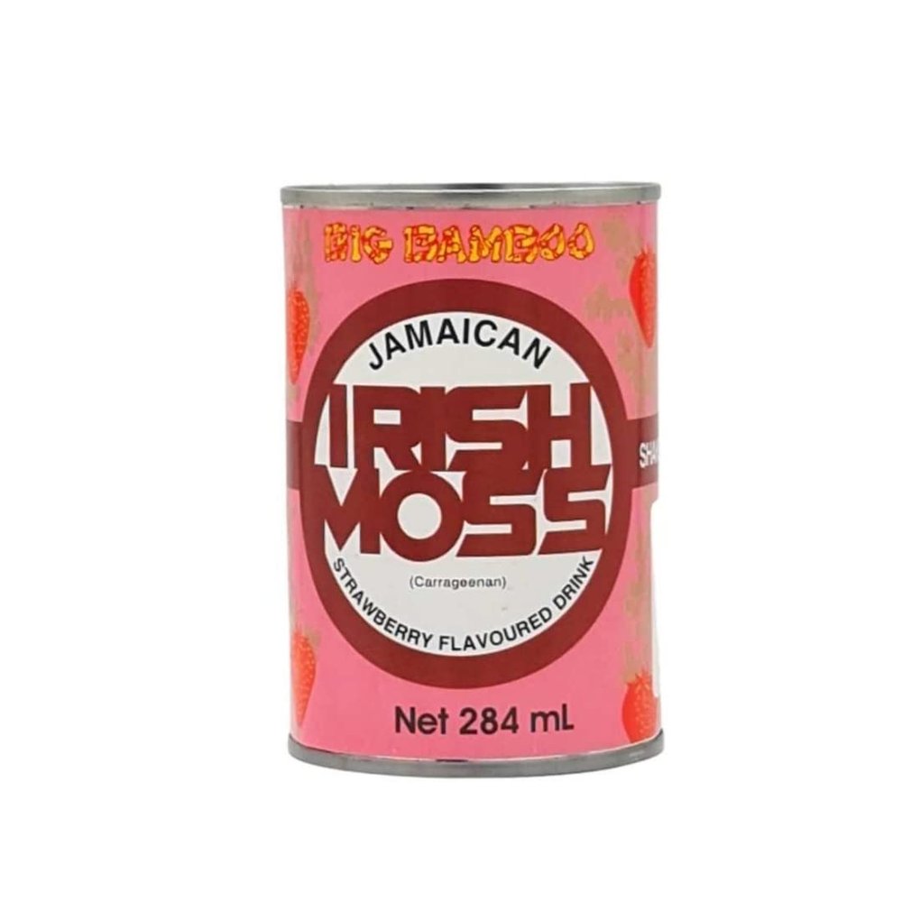 Big Bamboo Irish Moss Strawberry Drink 284ml (Case of 24) | Caribbean Sea Moss Beverage with Strawberry Flavour | Ready-to-Drink Smoothie