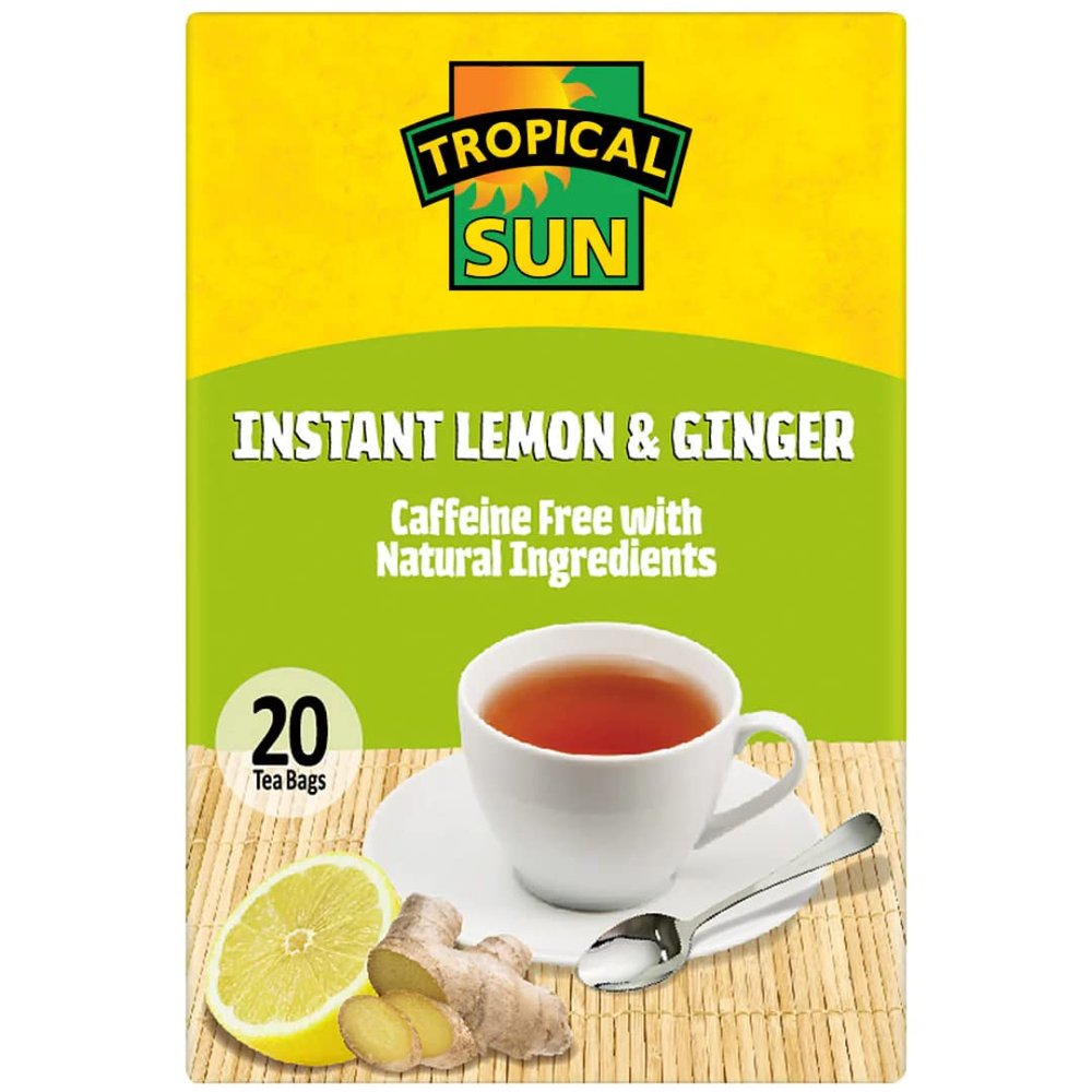 2 x Tropical Sun Instant Lemon & Ginger Tea 6 x 60g