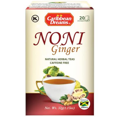 2 x Caribbean Dreams Noni Ginger Tea 6 x 20s