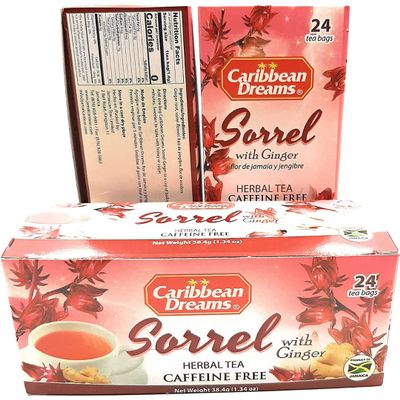 2 x Caribbean Dreams Sorrel Ginger Tea 6 x 24s
