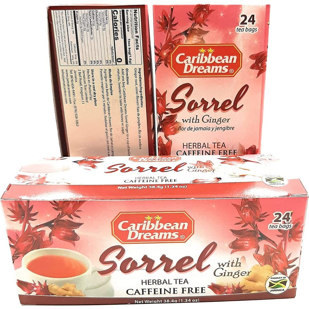 2 x Caribbean Dreams Sorrel Ginger Tea 6 x 24s