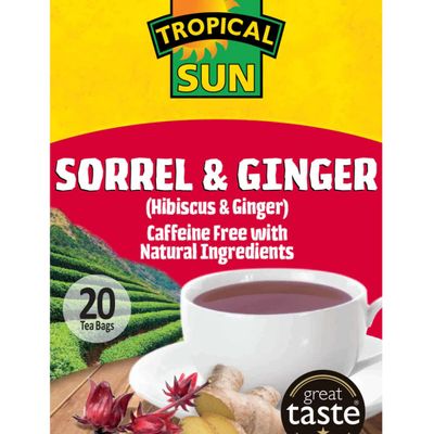2 x Tropical Sun Sorrel Ginger Tea 6 x 40g
