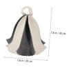 BIUDECO Absorbent Felt Sauna Hats 2pcs Thickened Portable Bathing Steam Caps Lightweight Felt Hats for Spa and Home Sauna Use Gray and Black-white view 4