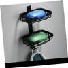 CIYODO Rack Kitchen Sink Drain Rack Double Soap Holder Sponge Drain Wall Mount Sponge for Bathroom view 4