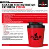 Fire Nutrition - Shaker 700 ml Fire Extinguisher Model  Mixer  Cocktail Shaker for Protein Shakes view 2