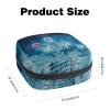 Storage Bag for Sanitary Napkin Pads, Menstrual Cup Pouch, Period Bag Organizer for Feminine Pads Tampons, Scary Skeleton Spining Basketball view 3