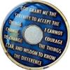 1 Year AA Medallion Metallic Midnight Blue Tri-Plate Sobriety Chip view 2