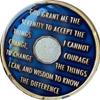 1 Year AA Medallion Metallic Midnight Blue Tri-Plate Sobriety Chip view 4