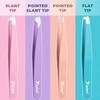 Candure Tweezers for Eyebrows - Professional Stainless Steel Slanted and Pointed Tip Hair Tweezers Set for Ingrown Hair, Blackhead Removal, Eyebrows Plucking Beauty Tool for Women (Multicolor-6pc) view 2