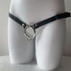 Leather Adjustable Chastity Arc Lock Ring Holding Egg Type Chastity Pants 40mm view 3