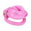 Adult Men's Toy Resin Light Material Pink cage Male Chastity Equipment Lock with 4 Rings(Small) view 1
