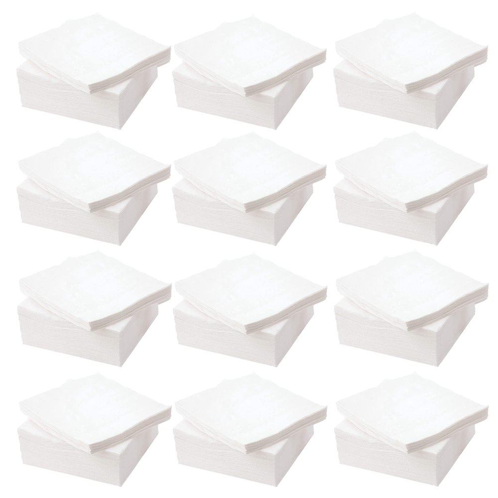 1200 Sheet 1 Ply  White Soft Easy Absorbing Scentless Facial Kids Multi fold Serviettes are Disposable Paper Napkins Strong Square Tissue for Home Kitchen Dinner Restaurant Party (27X30cm Unfolded)