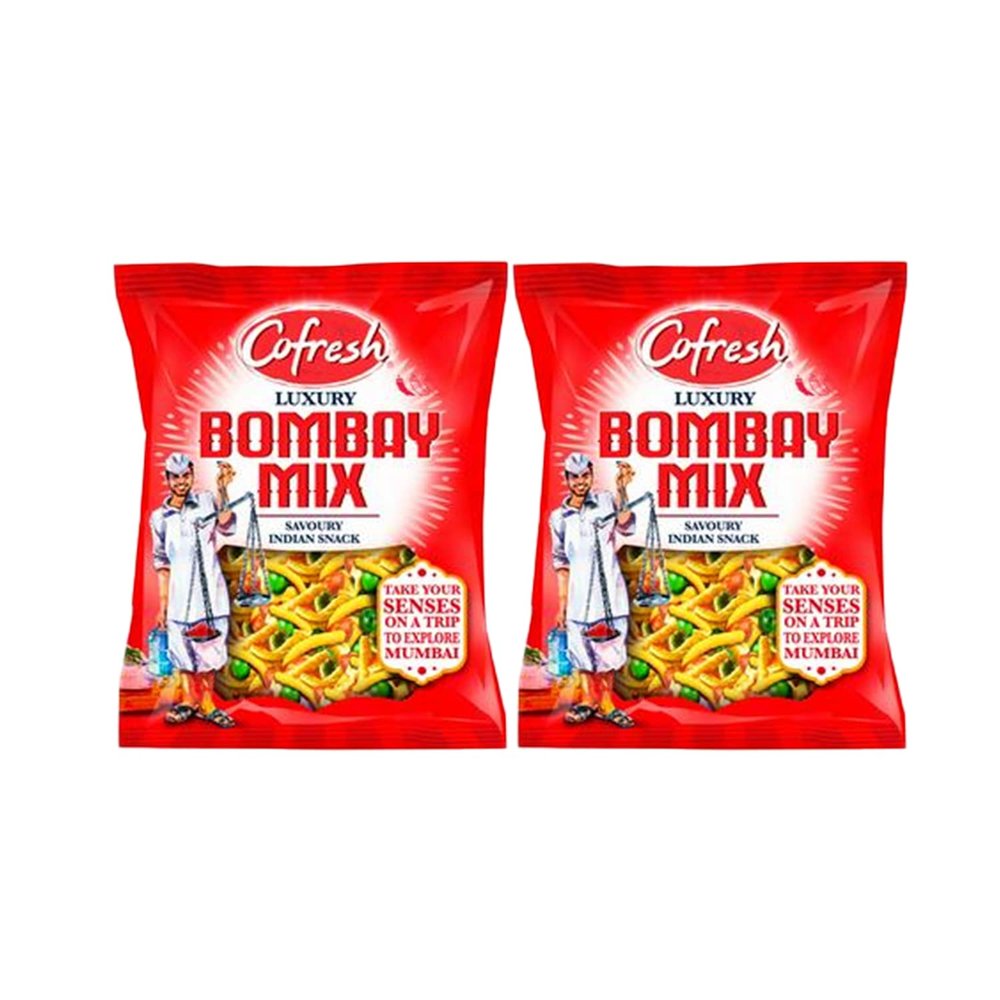 Cofresh Mix - Crunchy and Spicy - Delicious Indian Namkeen Snacks - Made with Authentic Taste - Enjoy at Tea Time and at Picnics (Cofresh Bombay Mix Luxury 200g, Pack of 2)