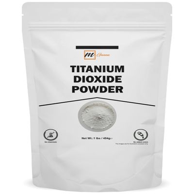 mGanna 100% Natural Non-Nano & Uncoated Titanium Dioxide Powder for Skin Care and Cosmetic Formulation 1 LBS / 454 GMS