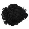 Black Curly Wig, Exquisite High Temperature Synthetic Hair Short Style Appearance for Cosplay Party view 1