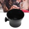 Shaving Soap Bowl, Black Comfortable Grip Plastic Shaving Soap Mug for Home Use view 2