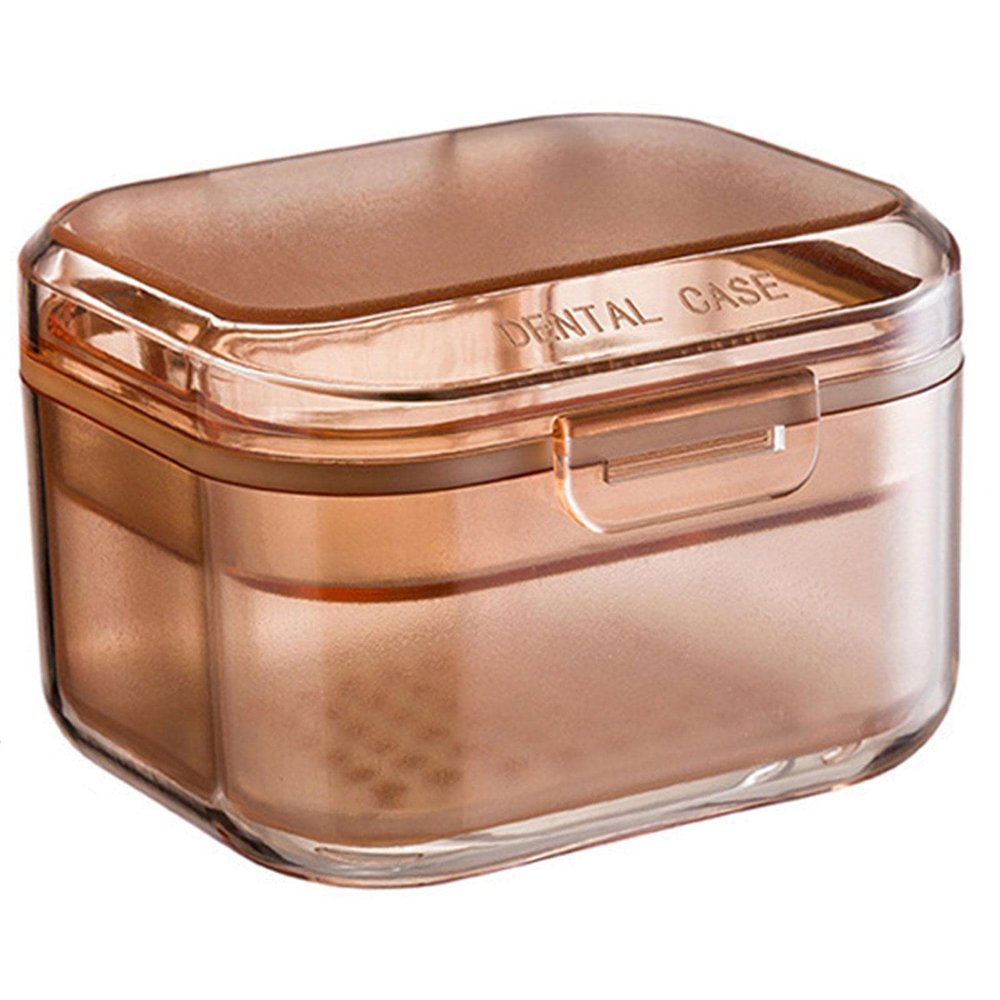 Denture Case - Denture Cleaning Case,Invisible Braces Box Denture Cleaning Strainer Bath Soaking Cup Container Holder with Filter Basket Net Modgal