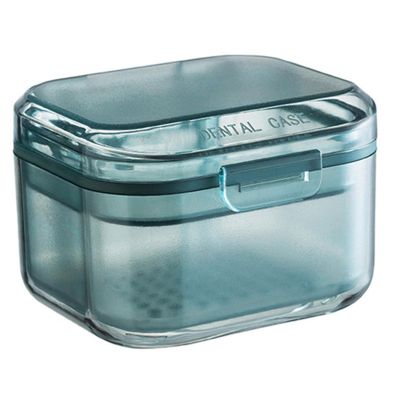 Denture Case - Denture Cleaning Case | Denture Box With Strainer, Night Cleaner Denture Bath Box for Retainer, Mouthguard, False Teeth