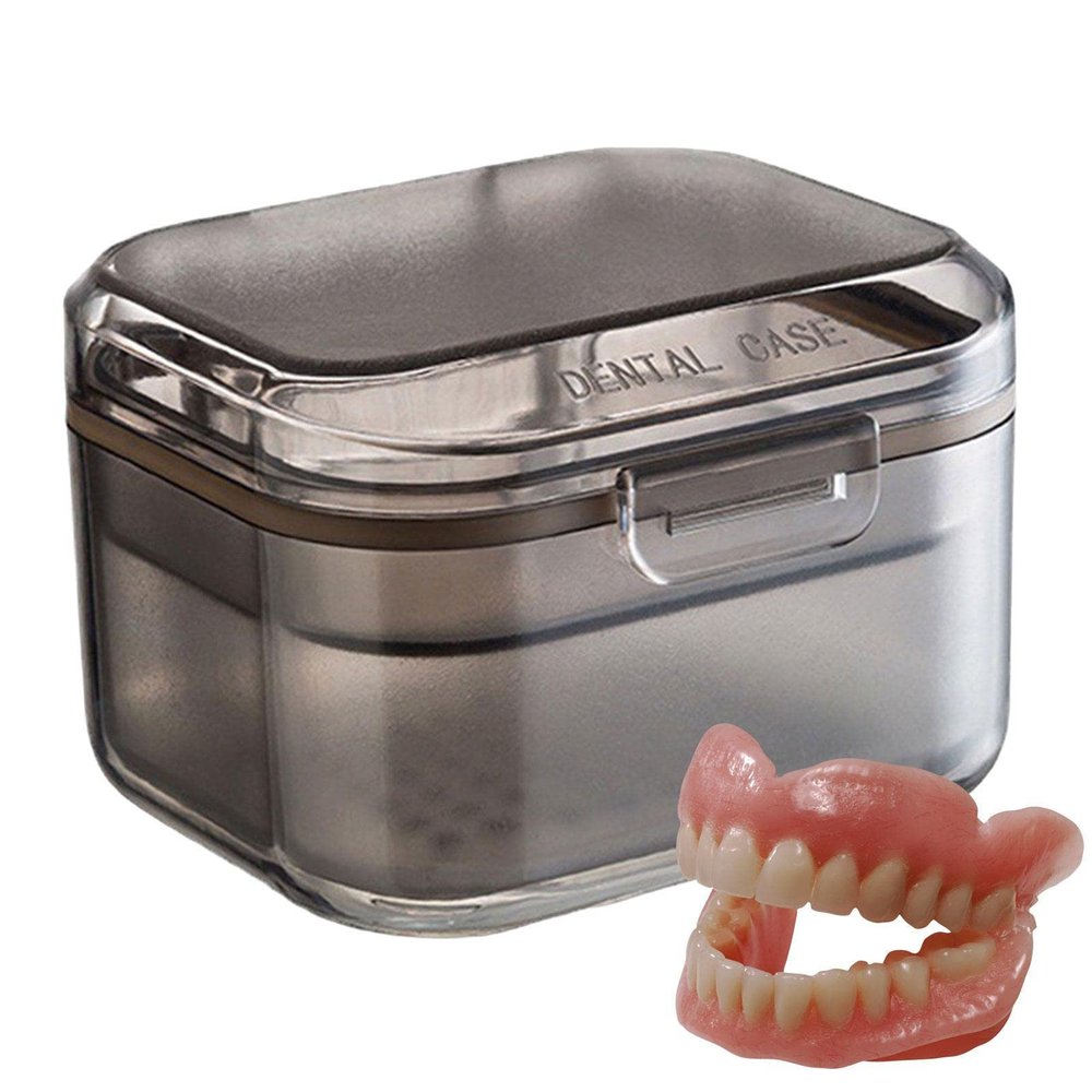 Denture Case - Denture Cleaning Case,Denture Cup Holder Case Travel Leak Proof with Lid Waterproof, Denture Retainer Bath Box Storage Soaking Case Modgal